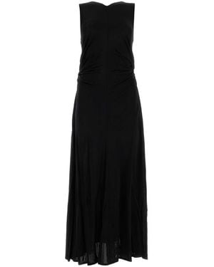 Bottega Veneta Open Back Gathered Side T-Shirt Dress For - Black