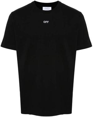 Off-White c/o Virgil Abloh T -Shirt mit Stickerei - Schwarz