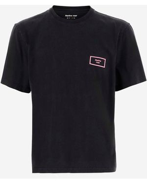 Martine Rose Cotton T -Shirt mit Logo - Schwarz