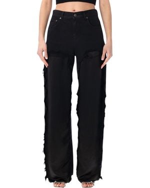 Haikure Bonnie Satin Bull Boyfriend Trousers - Black