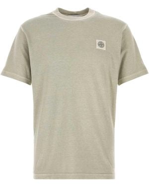 Stone Island Dove Cotton T Shirt - Gray