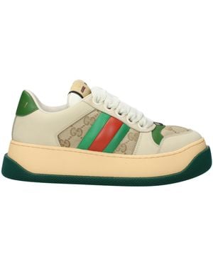 Gucci Zapatillas Screener Mujers Ante Beige/Verde