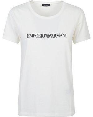Emporio Armani Logo Cotton T-Shirt - White