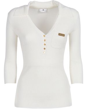 Elisabetta Franchi Maglia Trikot - Weiß