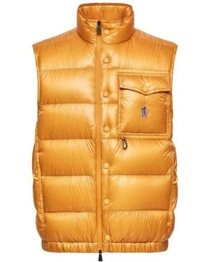 Moncler Padded Gilet Oisans Polyamide Waistcoats & Gilets - Orange