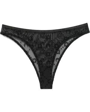 Marine Serre Mesh-Slip Mit Monogramm - Schwarz