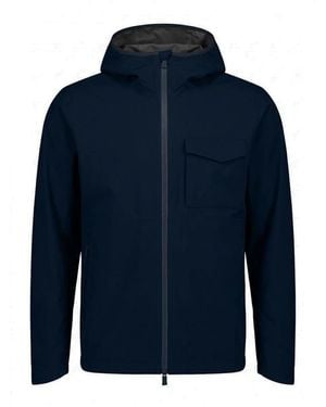 Herno Hooded Rain Jacket - Blue