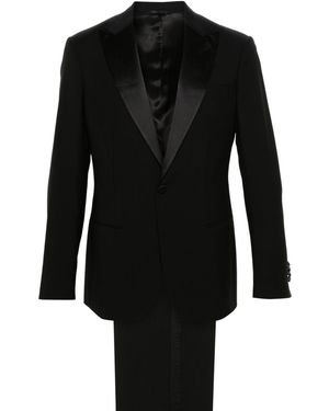 Giorgio Armani Slim-fit Wollen Smokingpak - Zwart