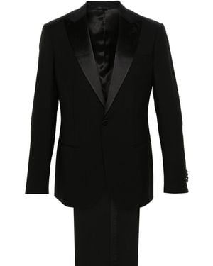 Giorgio Armani Slim Fit Wool Tuxedo Suit - Black