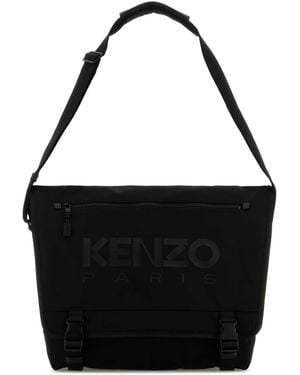 KENZO 48 Small Messenger Bag in Black for Men | Lyst