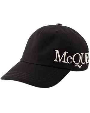 McQueen Oversize Cap Cotton - Black