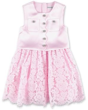 Self-Portrait Mini Dress For Girls - Pink