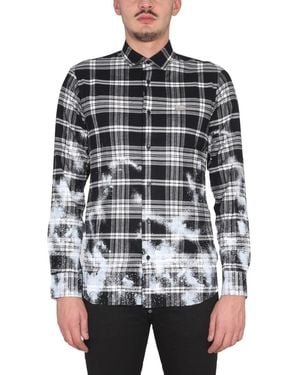 Philipp Plein Tartan Pattern Shirt - Grey