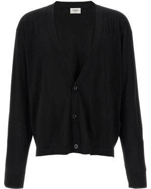 Saint Laurent Wool Cardigan - Black