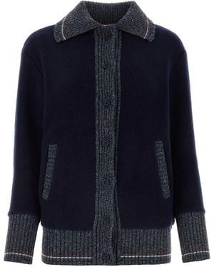 Thom Browne Cardigan in lana blu navy