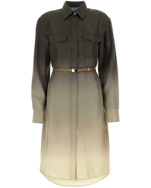 Prada Twill Shirt Dress - Multicolour