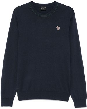 Paul Smith Herrenpullover mit Rundhalsausschnitt Zeb Bad - Blau