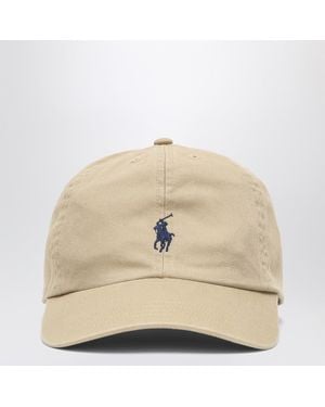 Polo Ralph Lauren Khaki Cotton Baseball Cap - Natural