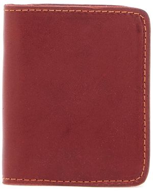 Guidi Elegant Red Kangaroo Leder Brieftasche mit Kartenschlitzen - Rot