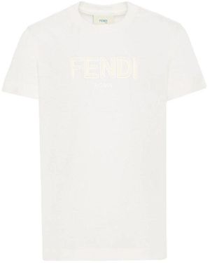 Fendi T Shirt With Logo - White