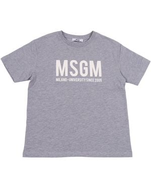 MSGM Jersey T Shirt - Grey