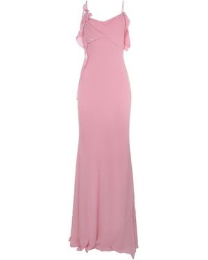 Self-Portrait Self Portrait Dress Made Of Viscose - Pink