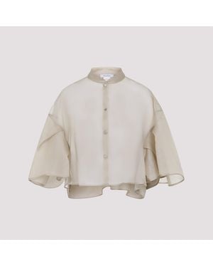 Max Mara Organza Cape - Grau