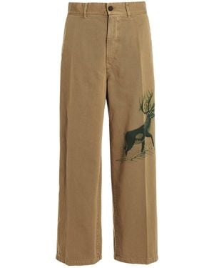 Incotex Printed Cotton Trousers Trousers - Natural