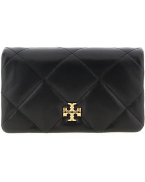 Tory Burch 'Kira Diamond' billetera en la cadena - Negro