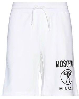 Moschino Cotton Logo Shorts - Weiß