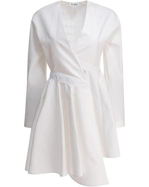 Alaïa Asymmetrische Korte Jurk - Wit