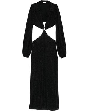 Oséree Lumiã¨Re Long Dress With Cut-Out - Black