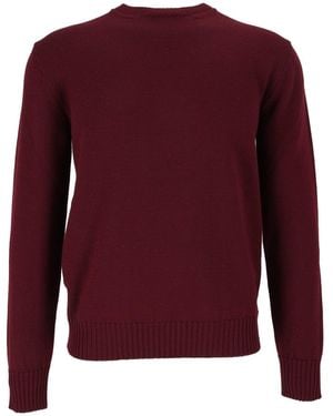 Ballantyne R Neck Pullover - Red