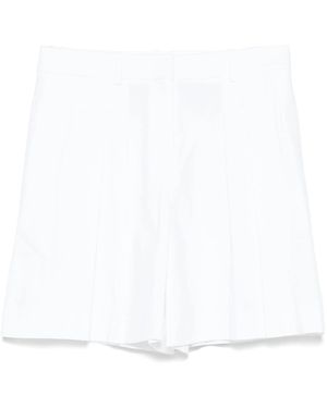 Theory Shorts Met Geplooid Detail - Wit