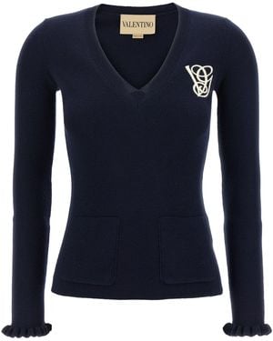 Valentino Garavani Borduurwerktrui - Blauw