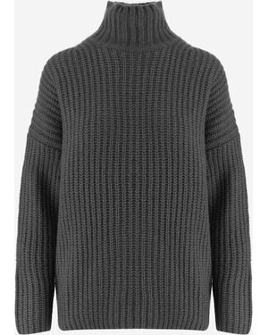 Allude Cashmere And Silk Jumper - Grey