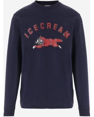 ICECREAM Ijskatoenen Overhemd Met Logo - Blauw