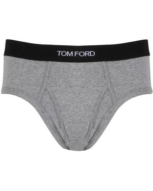 Tom Ford Briefs With Logo - Gray