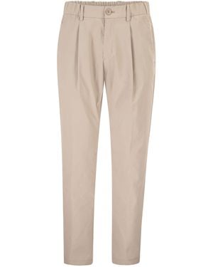 Herno Hose mit Falten - Natur