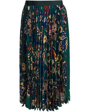Sacai Floral Print Skirt - Blue