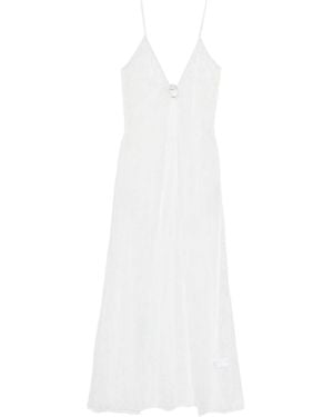 Oséree Bridal Lace O Gem Kaftan - White