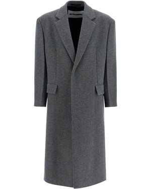 Jil Sander Long gefälschte Wollmantel - Grau