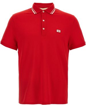 Tシャツ・カットソー VALENTINO Woman Polo Shirt Red 7B3KC65F9EQ BRT Valentino Garavani Cherry-charm Polo Top | Red | FARFETCH