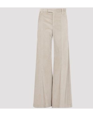 Brunello Cucinelli Flared Corduroy Trousers - Natural