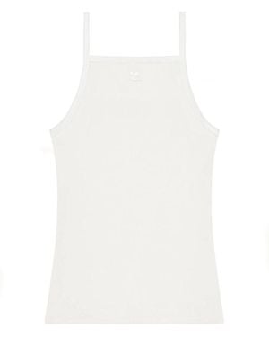 Courreges Contrasting Tank Top - White