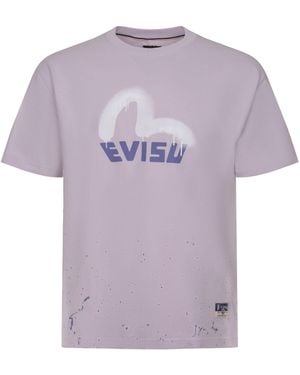 Evisu T -Shirt aus Baumwolle. - Lila
