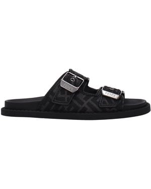 Fendi Hausschuhe und Clogs Herrens Stoff Grau/Schwarz