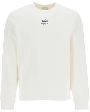 Lacoste Classic Fit Crewneck Sweatshirt - White