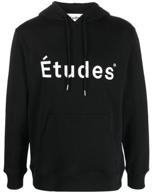 Etudes Studio Felpa in cotone organico con logo - Nero