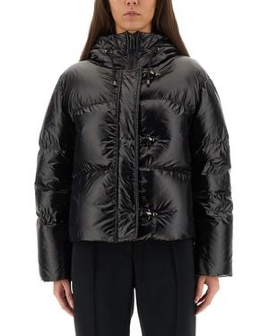 Fay Elegant Trench Coat - Black